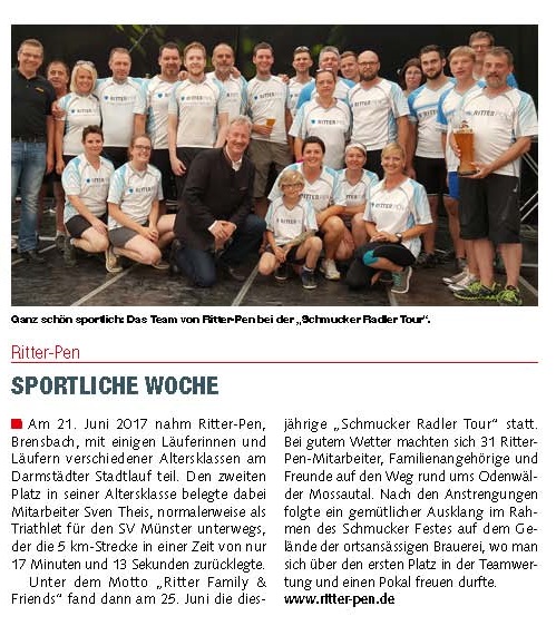Sportliche Woche bei Ritter-Pen