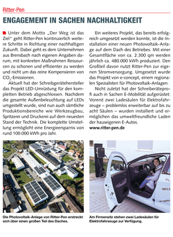 ENGAGEMENT IN SACHEN NACHHALTIGKEIT